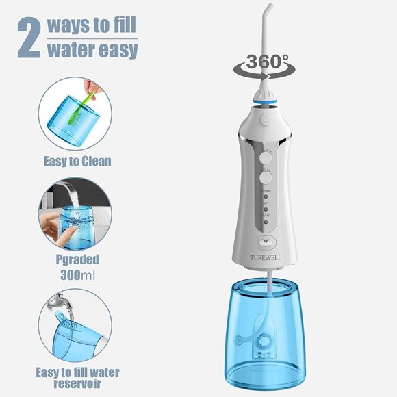 For parts - Not working - TUREWELL Water Flosser Dental Oral Irrigator - 300ML P - Picture 2 of 5